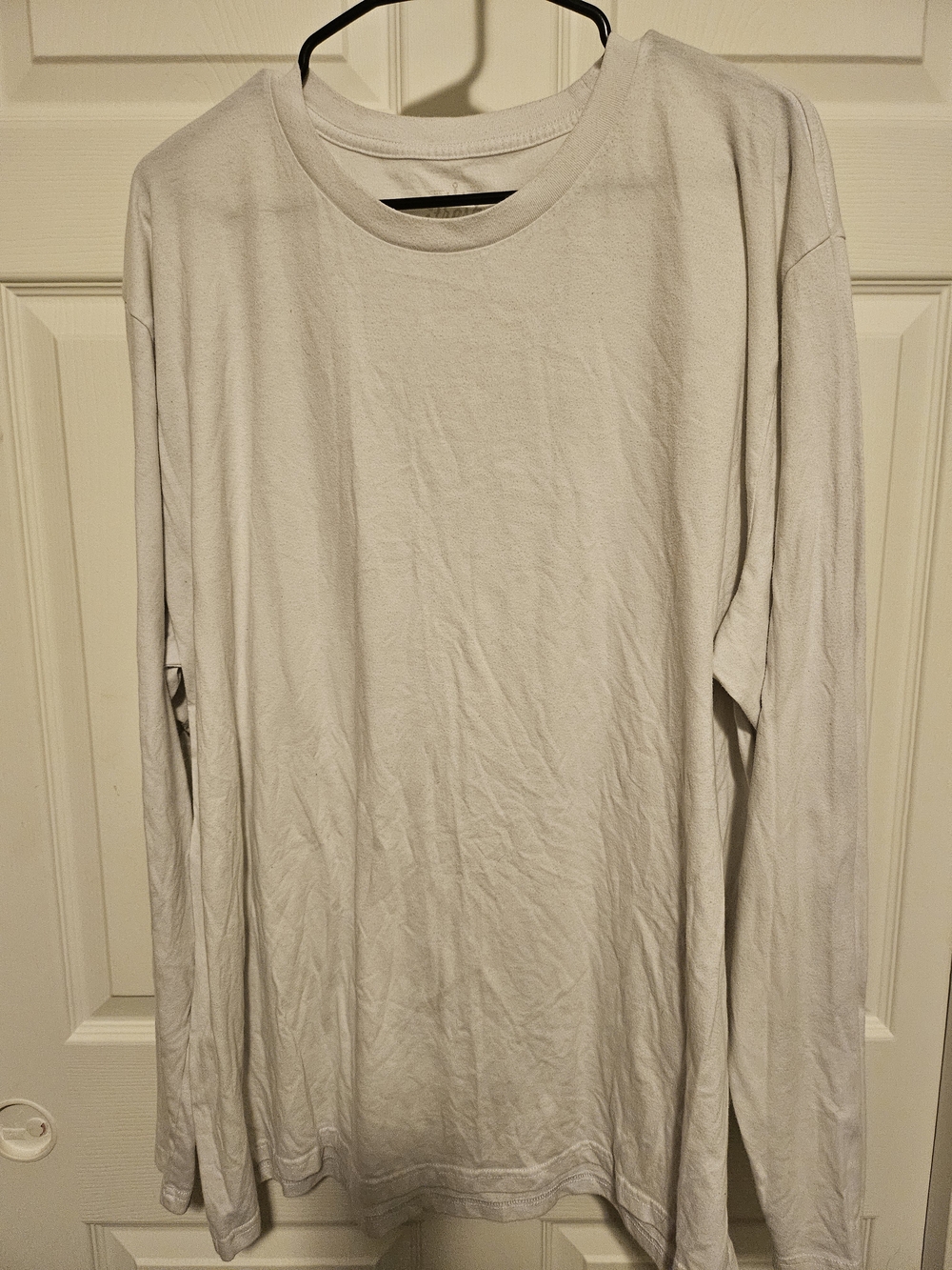 fresh Long-Sleeve Crew Neck Shirt - White